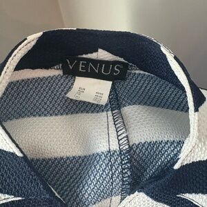 VENUS Navy and White Striped Shirt